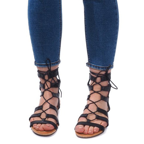 Gladiator Roman Sandals 8515 Svart 2