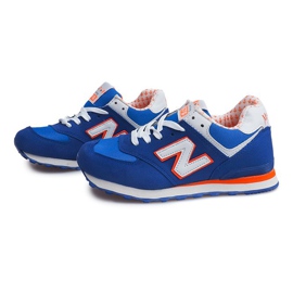 Sportowe Sneakers JK-33 ROYAL / WHITE / ORANGE blå 1