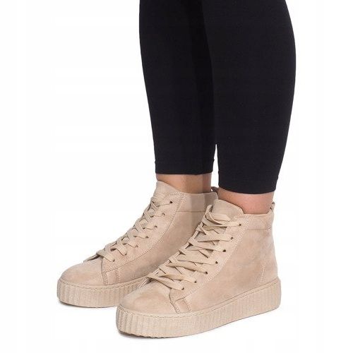 High Creepers-stövlar på WQ-001 Beige-plattformen 2