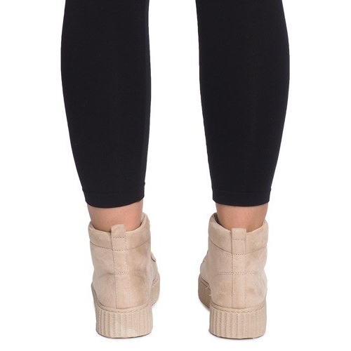 High Creepers-stövlar på WQ-001 Beige-plattformen 1