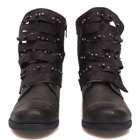 Exklusiva stövlar F1610 Grå 1