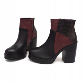 Stövlar på häl med ett suddgummi YBS280 svart 1