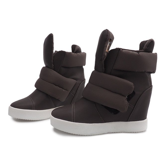 Warm Wedge Sneakers 01-3 Khaki grön 1