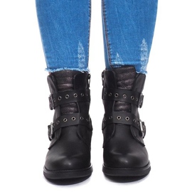 Varma stövlar med spänne M170 svart 1