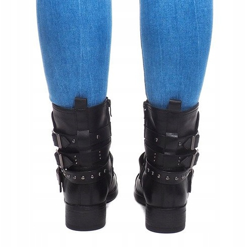 Varma stövlar med spänne M172 svart 1