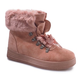 Stövlar med päls 8898 rosa 1