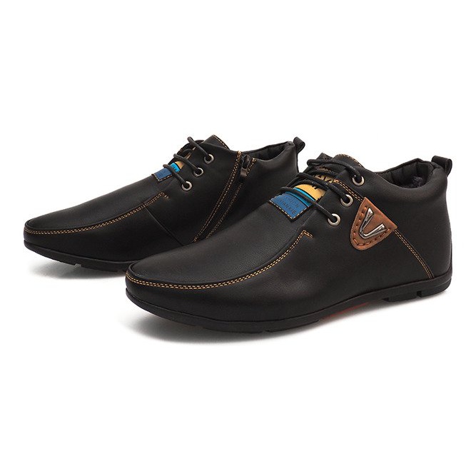 High Warm Boots Tied WF622-3 Svart 2