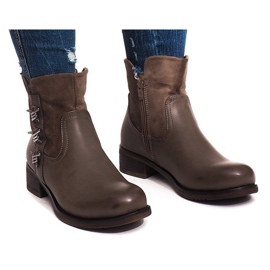 Varma stövlar 4417 Khaki mångfärgad grön 1