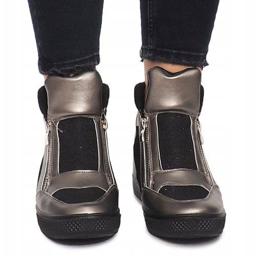 Wedge Sneakers TL020-3 svart grå 1