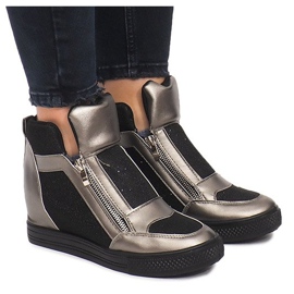 Wedge Sneakers TL020-3 svart grå 2