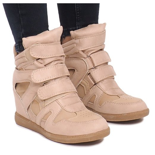 Wedge Sneakers BZ8386 Khaki mångfärgad grön 2