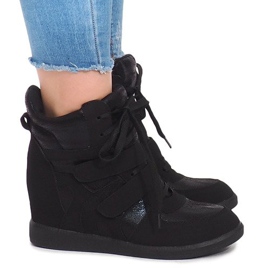 Wedge Sneakers 1628 Svart 1