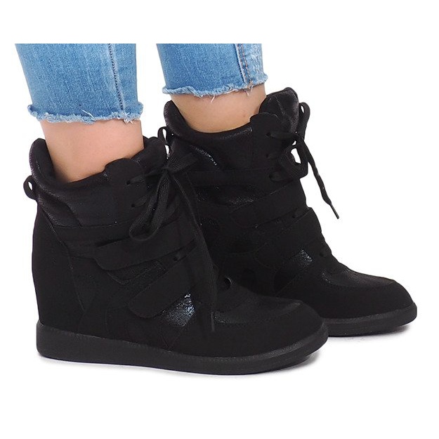 Wedge Sneakers 1628 Svart 2
