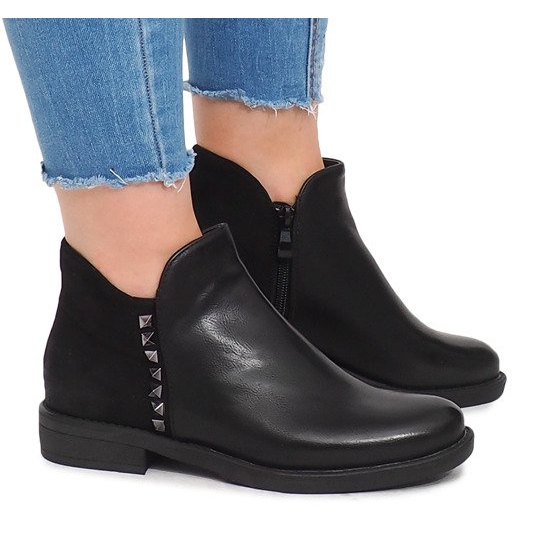 Stövlar med dragkedja WW070A Svart 1