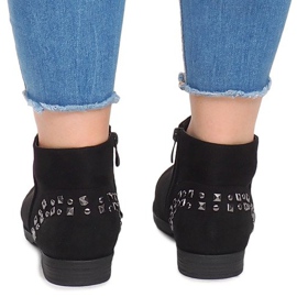 Mocka stövlar med dubbar 30696 svart 2