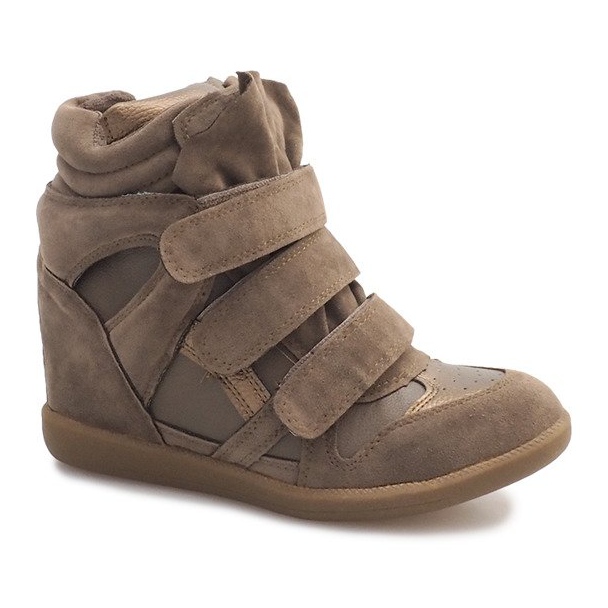 Wedge Sneakers R9686 Khaki mångfärgad grön 1