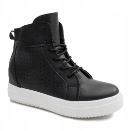 Openwork Wedge Sneakers NB53P Svart 2