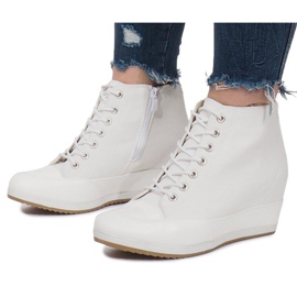 White Wedge Sneakers Capucine Material vit 1