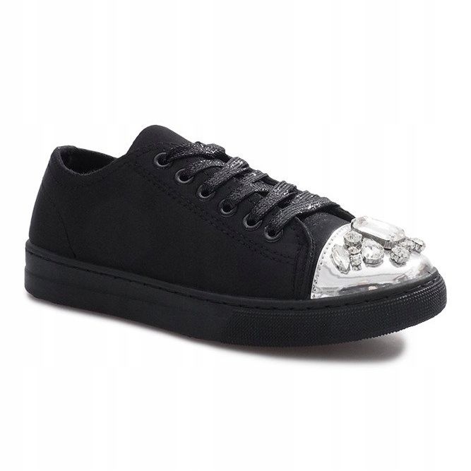 Black Diamond dekorerade sneakers svart 1