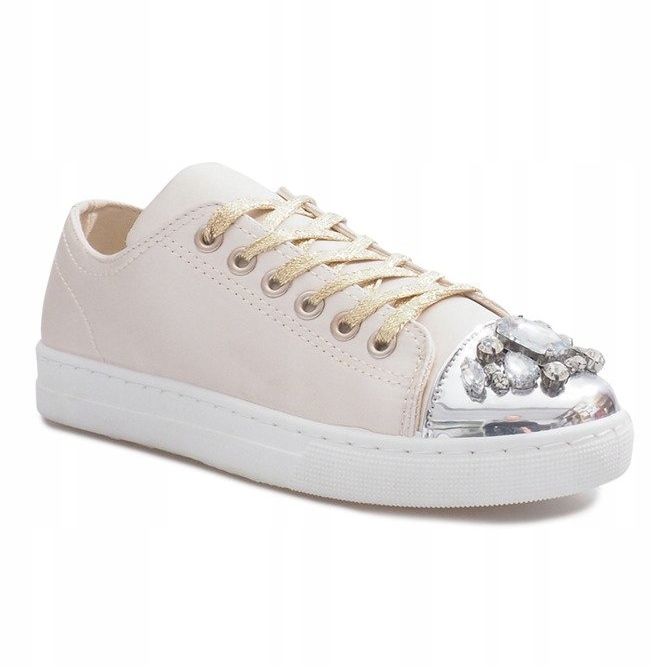 Rosa diamant dekorerade sneakers 1