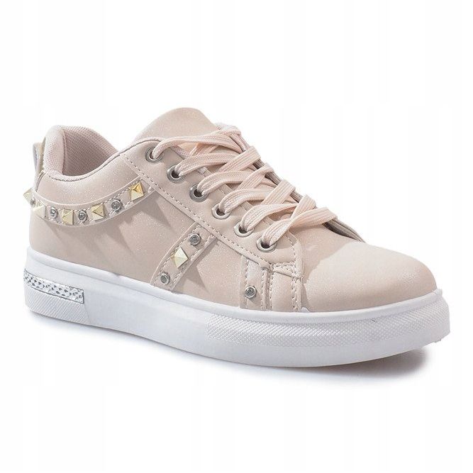 Beige sneakers med Lucette dubbar 1