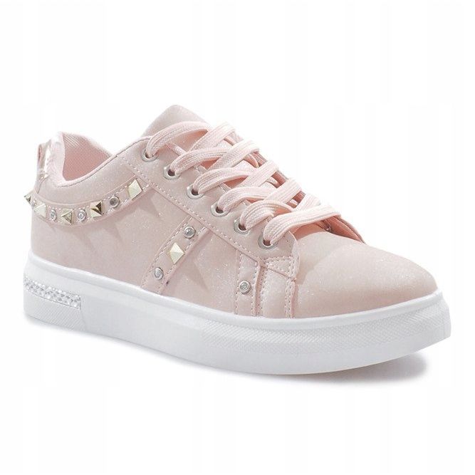 Rosa sneakers med Lucette nitar 1