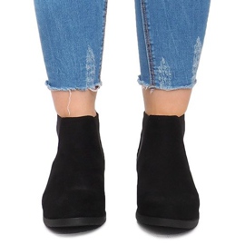 Mocka stövlar med elastisk C-5 svart 1