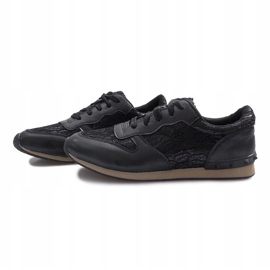 Svarta sneakers med spets Lou 1