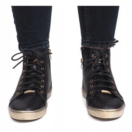 Svarta openwork Maud sneakers 2