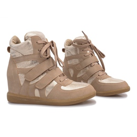 Beige wedge sneakers 1628 1