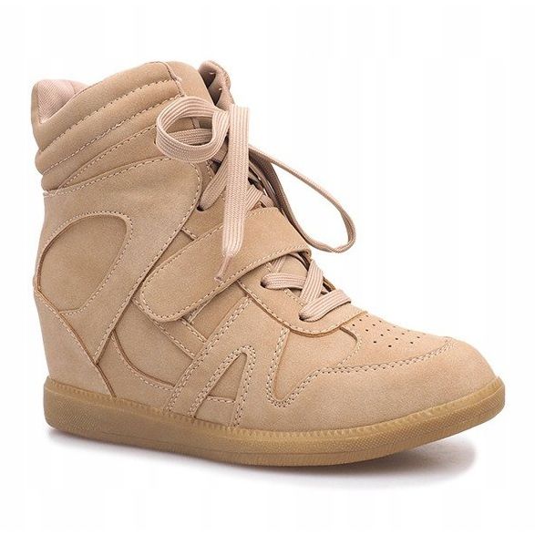 Beige wedge sneakers Nadine 1