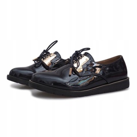 Marinblå lackade skor Rose 2