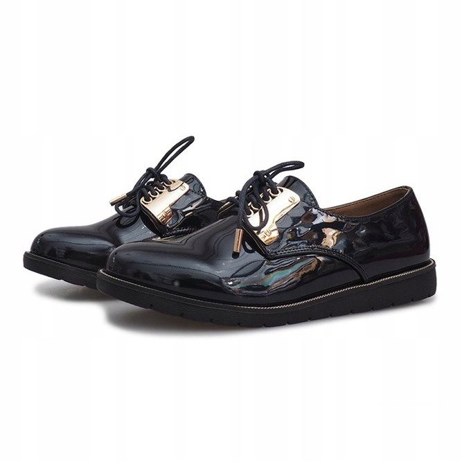 Marinblå lackade skor Rose 2