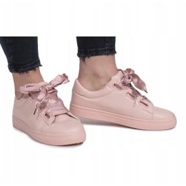 Rosa sneakers med Samantha rosetter 1