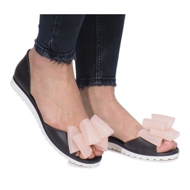 Meliski Flower City svarta sandaler 1