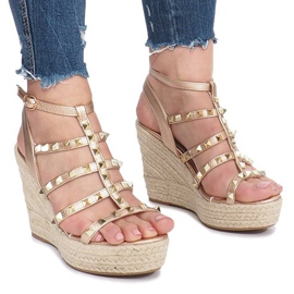 Champagne kil sandaler Mood espadrilles gyllene 2