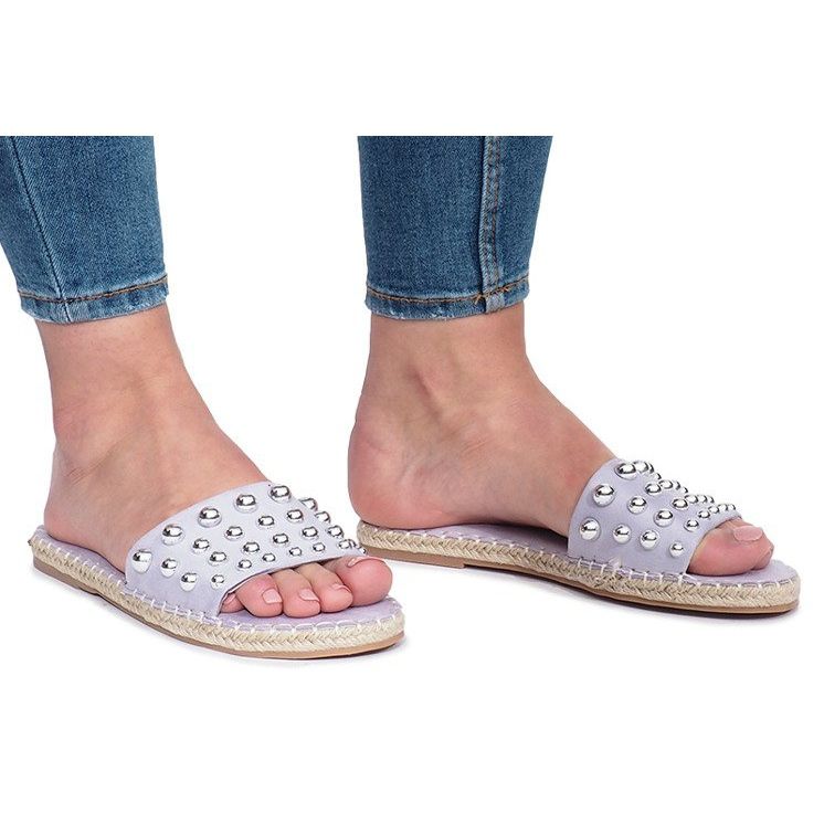 Viola tofflor med Mocate dubbar purpur 1