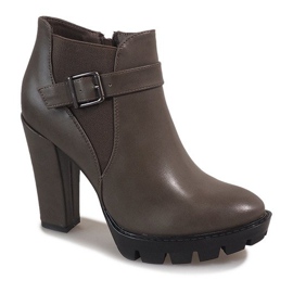 Kaki stövlar på stolpen FP002 mångfärgad grön 1