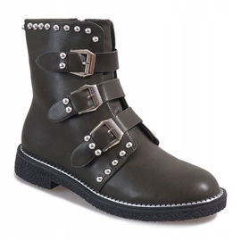 Gröna stövlar med dubbar WD-713 mångfärgad 1