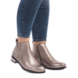 LEI-189 silverstövlar med pärlor grå 2