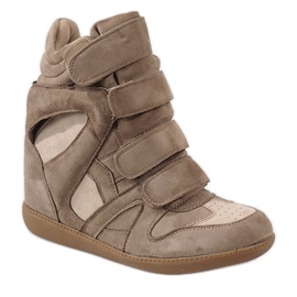 Camel wedge sneakers H6601-32 brun 1