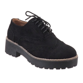 Svarta högklackade jazzskor LL185 1