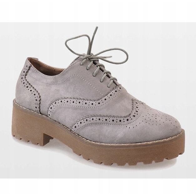 Grå högklackade jazzskor LL185 1