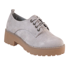 Grå högklackade skor LL183 1