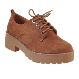 Lågklackar i kamel LL183 brun 1