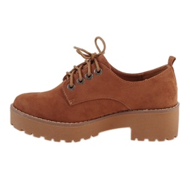 Lågklackar i kamel LL183 brun 2