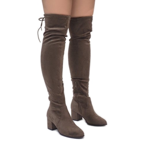 Mocka stövlar på TE1704-3 stolpen mångfärgad 2