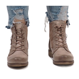 Rosa stövlar med nål F2322 mångfärgad 1