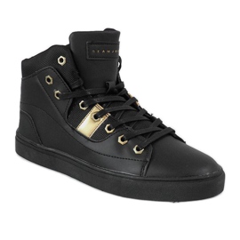 Svarta höga herrskor SM1486-001 1