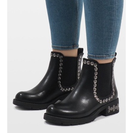 SDS Svarta isolerade stövlar med dubbar 7387-PA 1